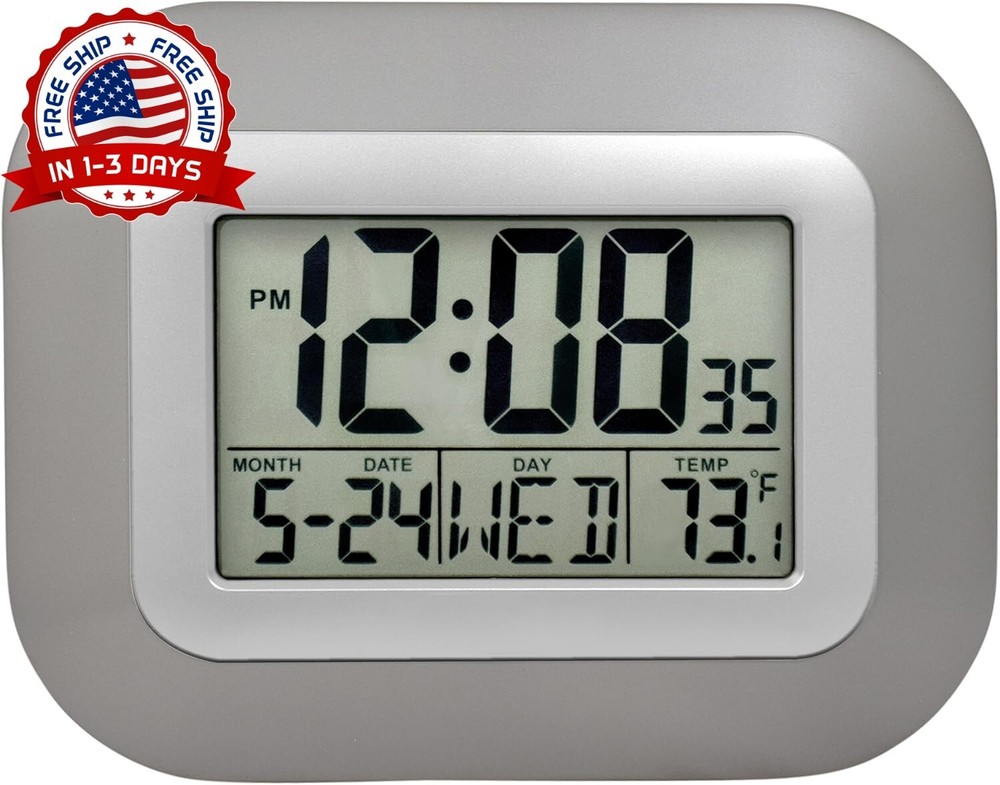 Reloj de pared digital automático con temperatura humedad fecha y alarma nuevo