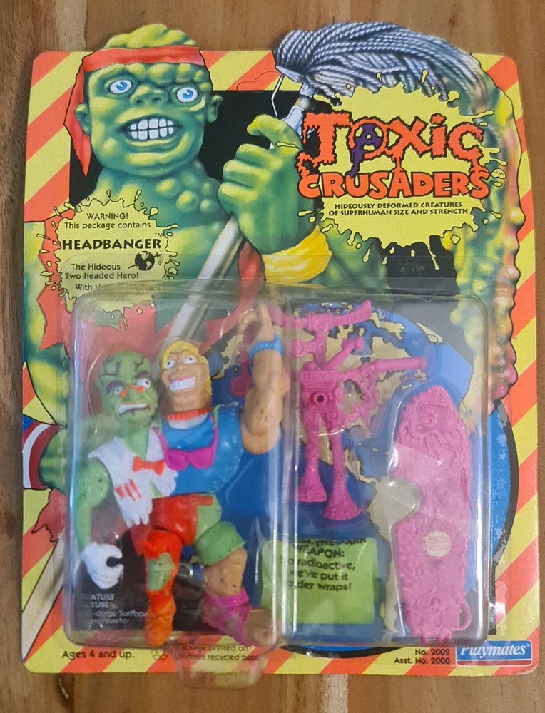 Vintage 1991 Playmates / Bandai Blister HEADBANGER figure NOS UNOPENED