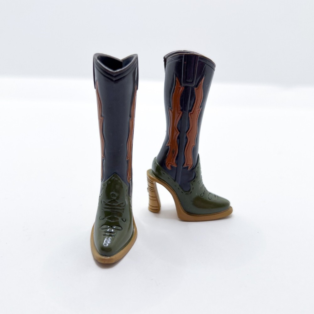 Night On Town Chelsea My Scene Barbie Doll Shoes Green Boots🔴