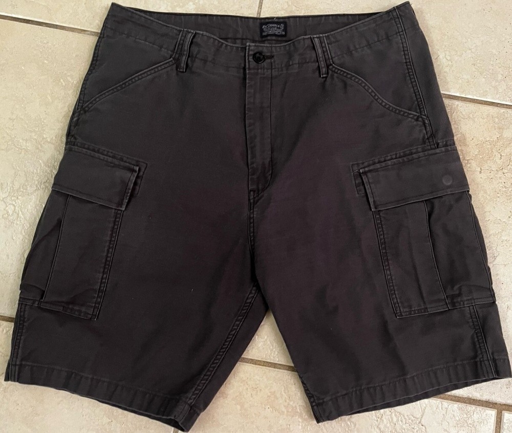 LEVIS MENS GREY CARGO SHORTS TWO HORSE BRAND WAIST SIZE 38 *READ*