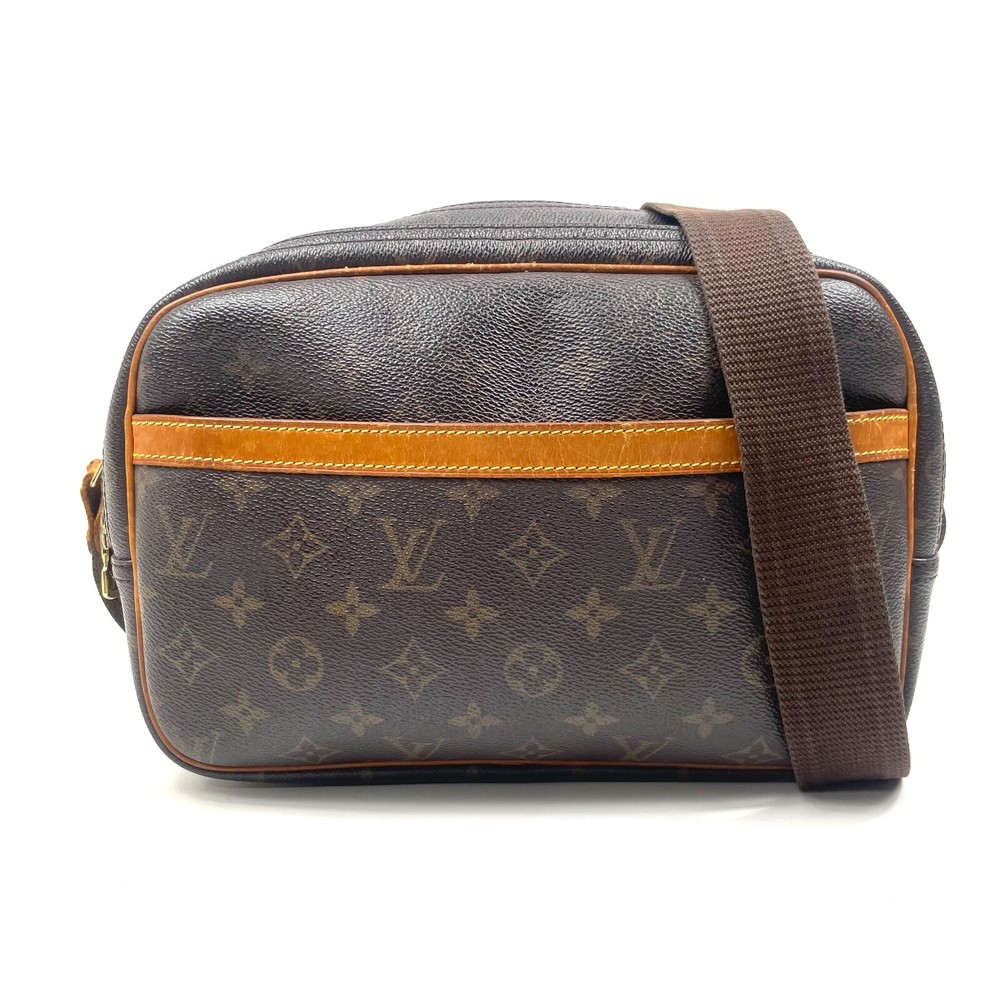 Louis Vuitton Reporter Shoulder Bag Brown Canvas