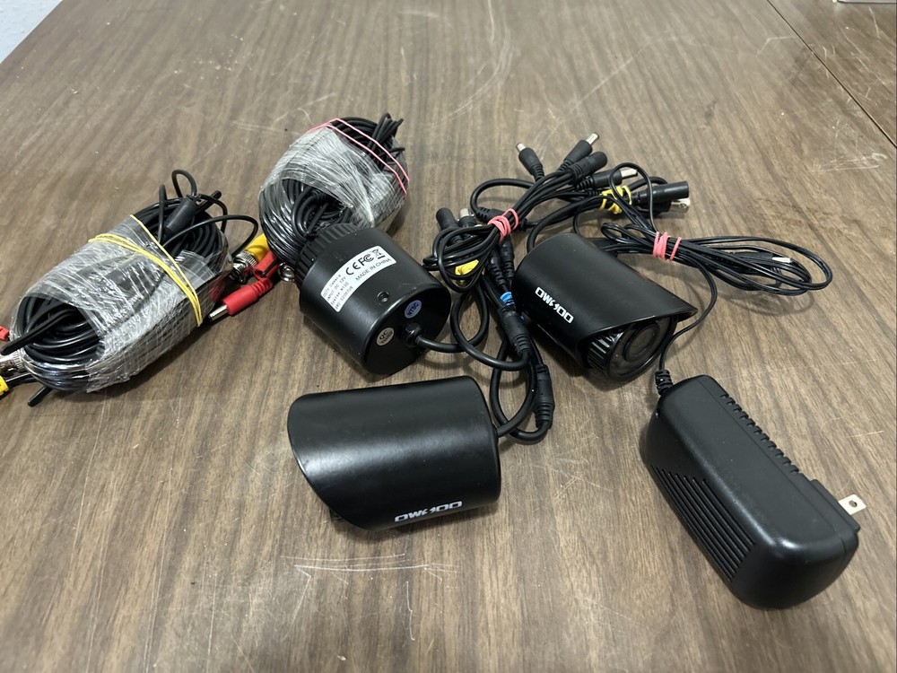 Owssoo CCTV IR Security Camera Set of 3 with Wires and Adapter