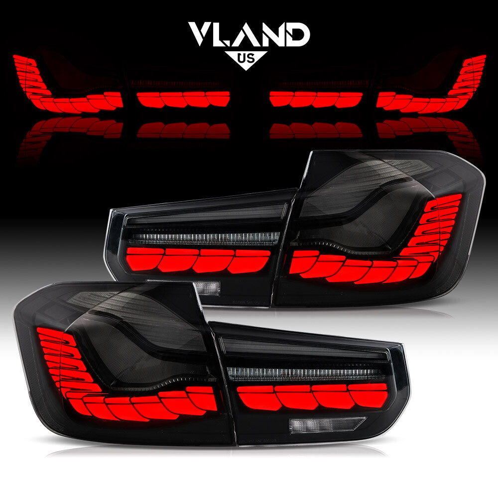 LED GTS Tail Lights For 2012-2018 BMW 3-Series M3 F30 F35 F80 Rear lamps Smoked