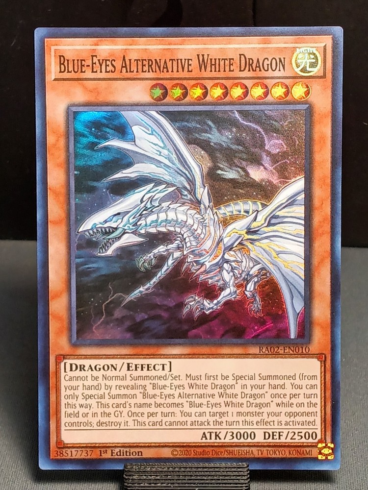 Blue-Eyes Alternative White Dragon Super Rare Holo 1st Ed RA02EN010 YuGiOh