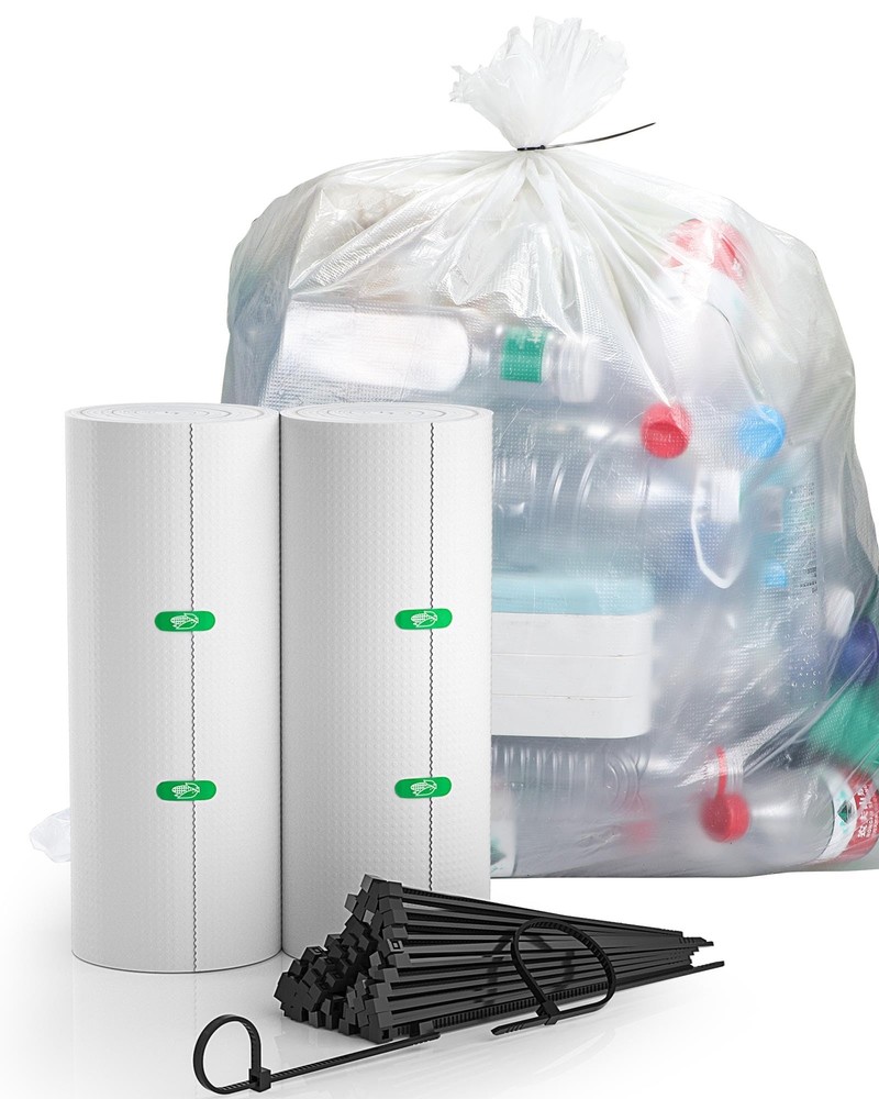 23 Gallon Trash Bags Clear Garbage Bags,1.2 Mil Thick/30