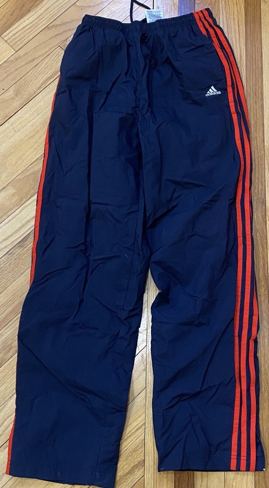 Vintage Y2K Adidas Men’s Small Blue Red Stripes Track Paints Joggers
