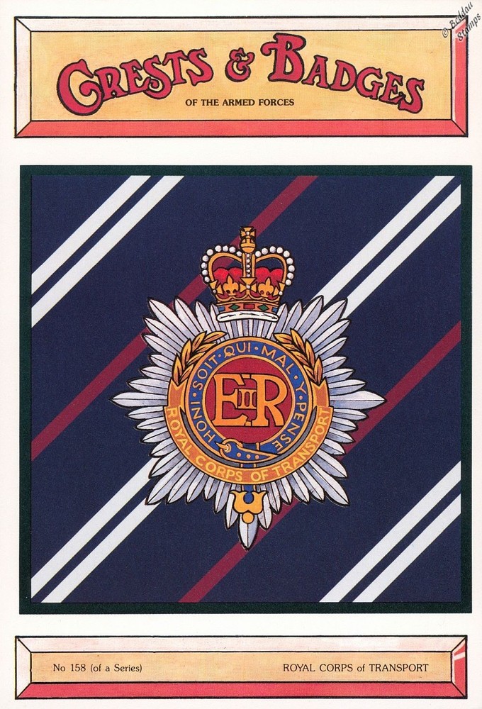 ROYAL CORPS OF TRANSPORT Army/Armed Forces Crests & Badges Postcard