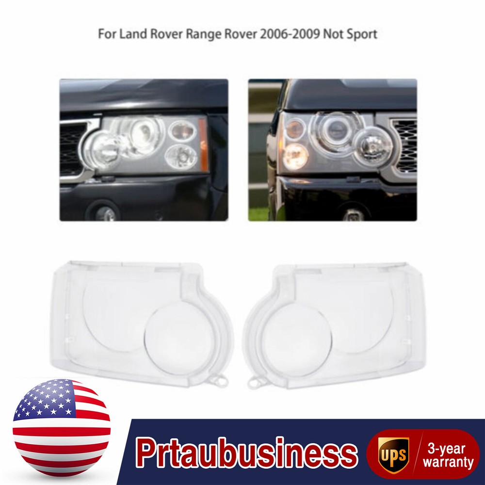 1 Pair Headlight Lens Cover For Land Rover Range Rover 2006-2009 （Not Sport）
