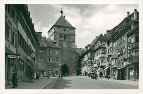Postcard Rottweil a. Neckar Main Street with Black Gate (No.9171)