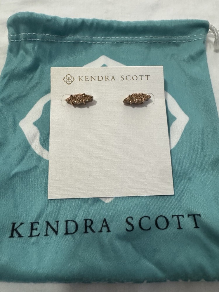 Kendra Scott Rose Gold Drusy Stud Earrings