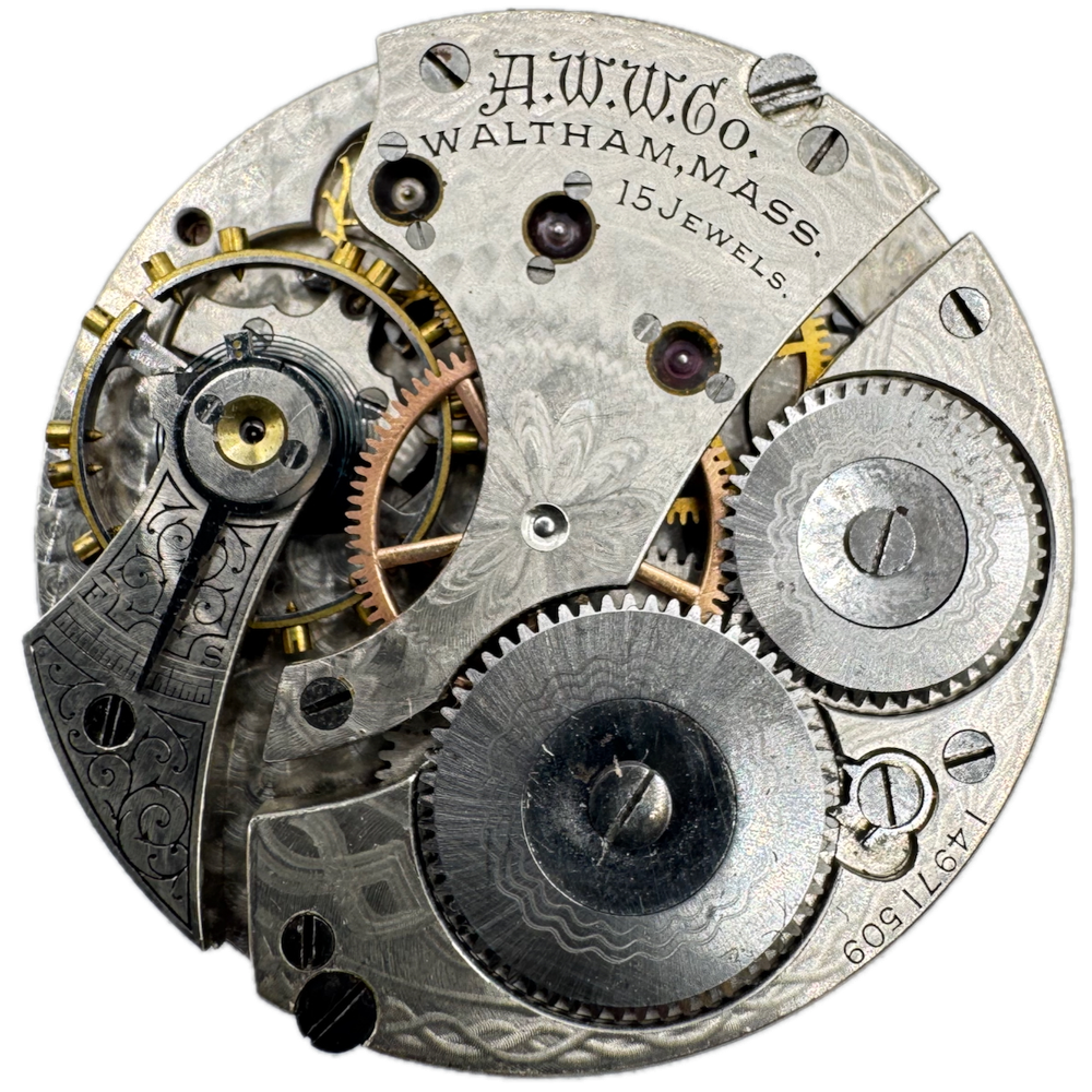 Antique 16 Size Waltham 15 Jewel Hunter Pocket Watch Movement 620 USA