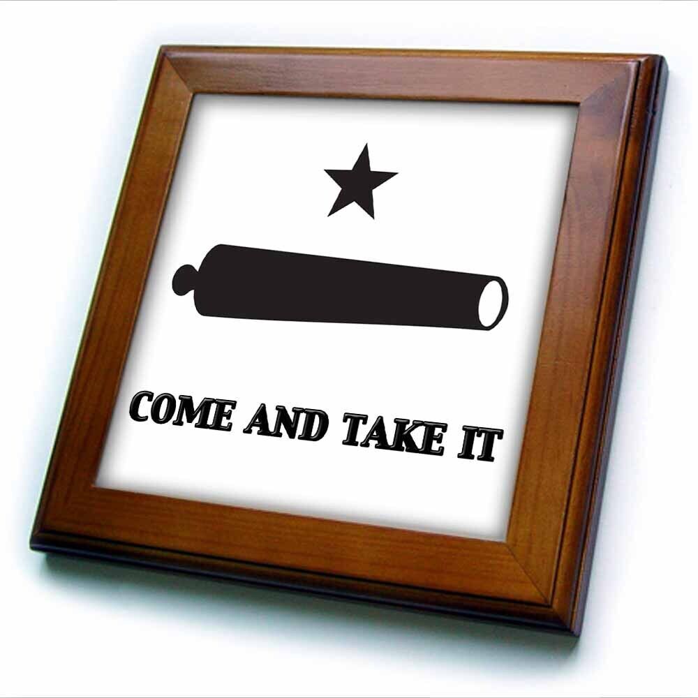 3dRose Come and take it 8x8 Framed Tile