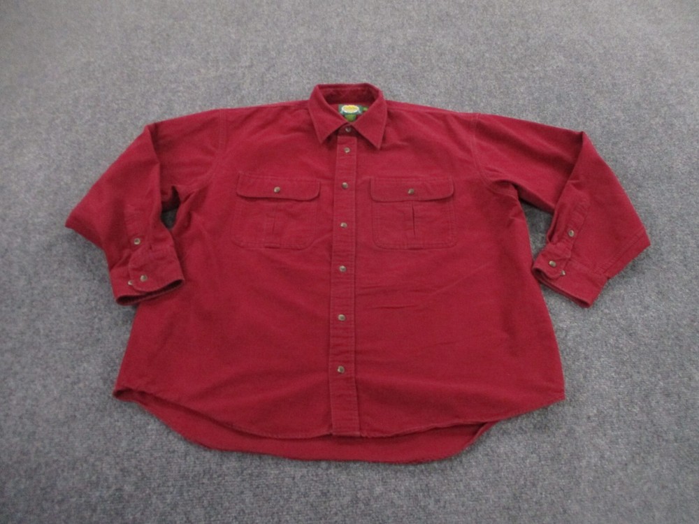 Cabelas Shirt Adult XL Chamois Heavy Workwear Outdoors Gear Guide Camping Mens