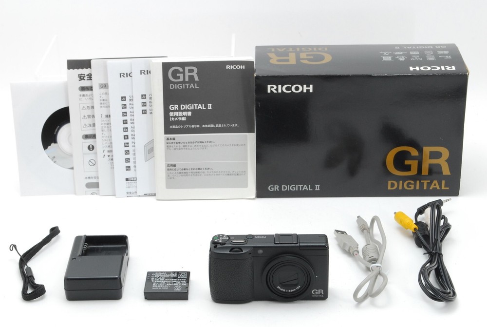 TOP MINT Ricoh GR Digital II 10.1MP Black Camera Japan Import in Box