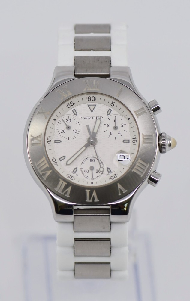 Cartier Must 21 Chronoscaph Stainless Steel Watch 2424