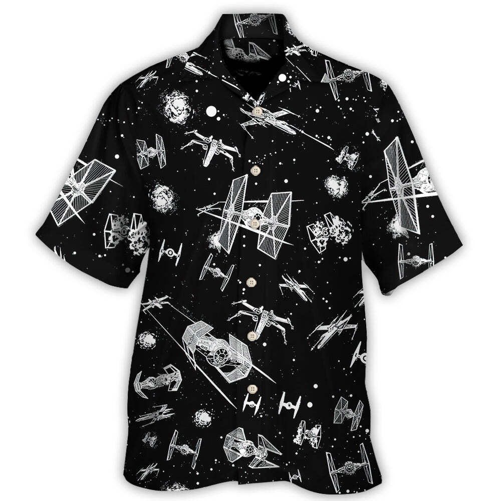 Starwars Spacecraft Pattern   Hawaiian Shirt For Men Women Kids
