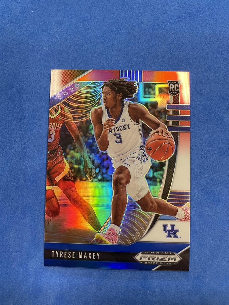 2020 Panini Prizm Draft Picks Collegiate #14 Tyrese Maxey Red White and Blue