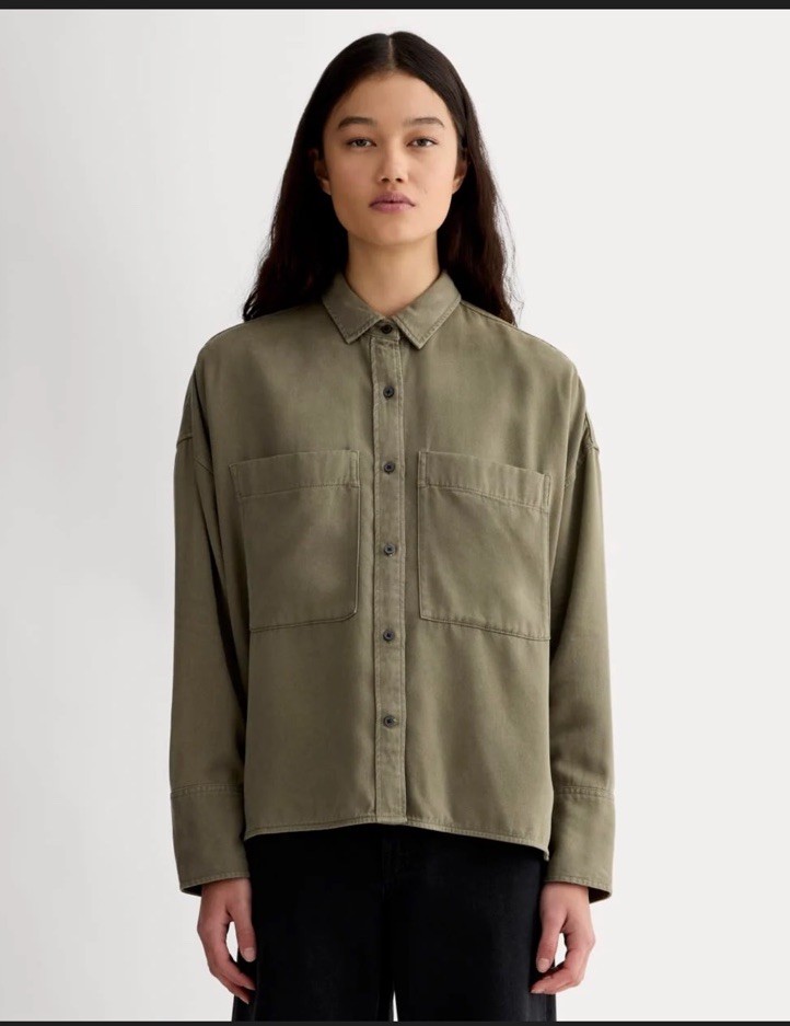 Everlane The Boxy Overshirt in Buttersoft in Kalamata, Size Large