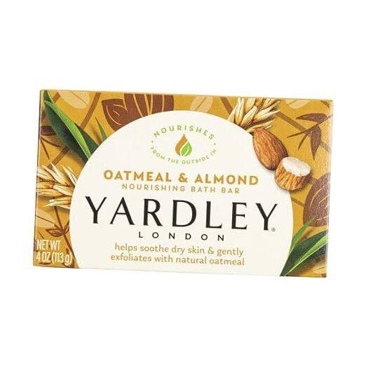 Nourishing Oatmeal & Almond Bath Soap Bar for Dry Skin Relief