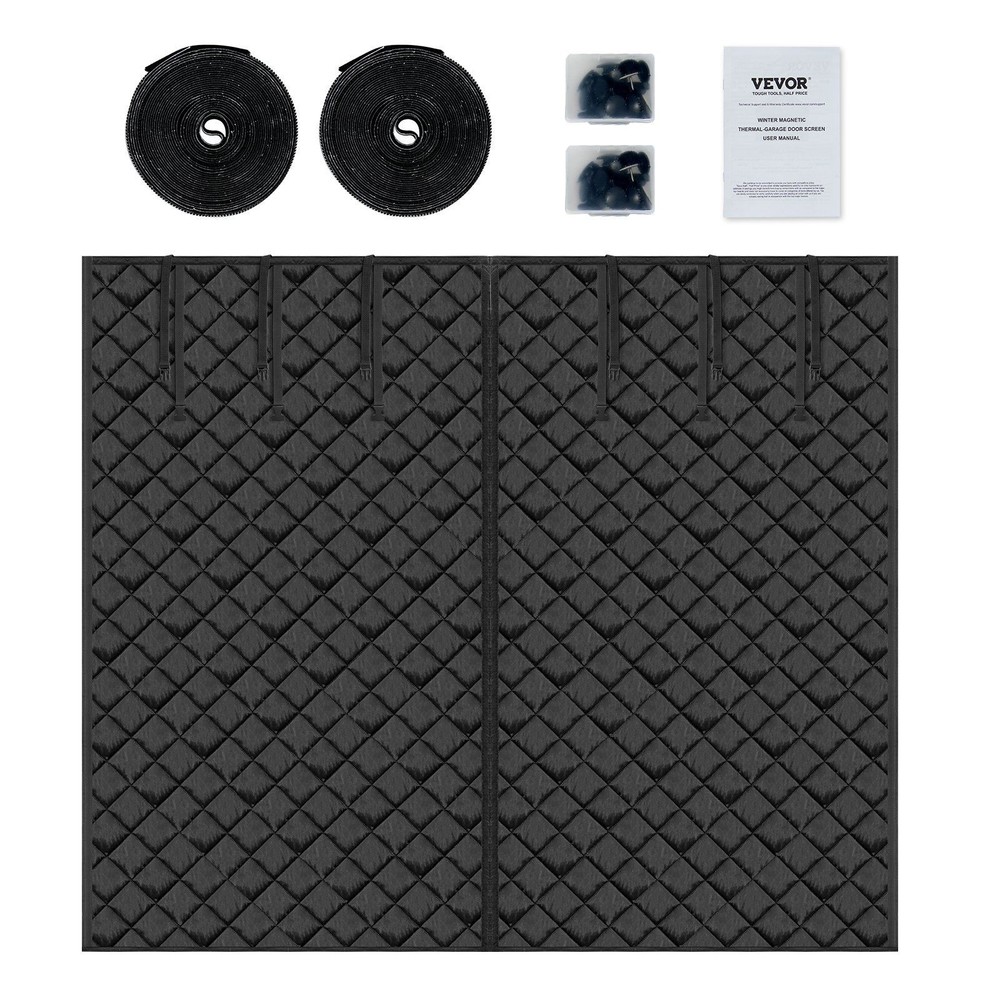 8.3x7.15ft Insulated Garage Screen with Magnetic Closure & Weighted Bottom