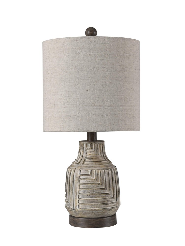 Gray Bokava Maze Garrison Style Table Lamp L14337ADSAM for Modern Decor