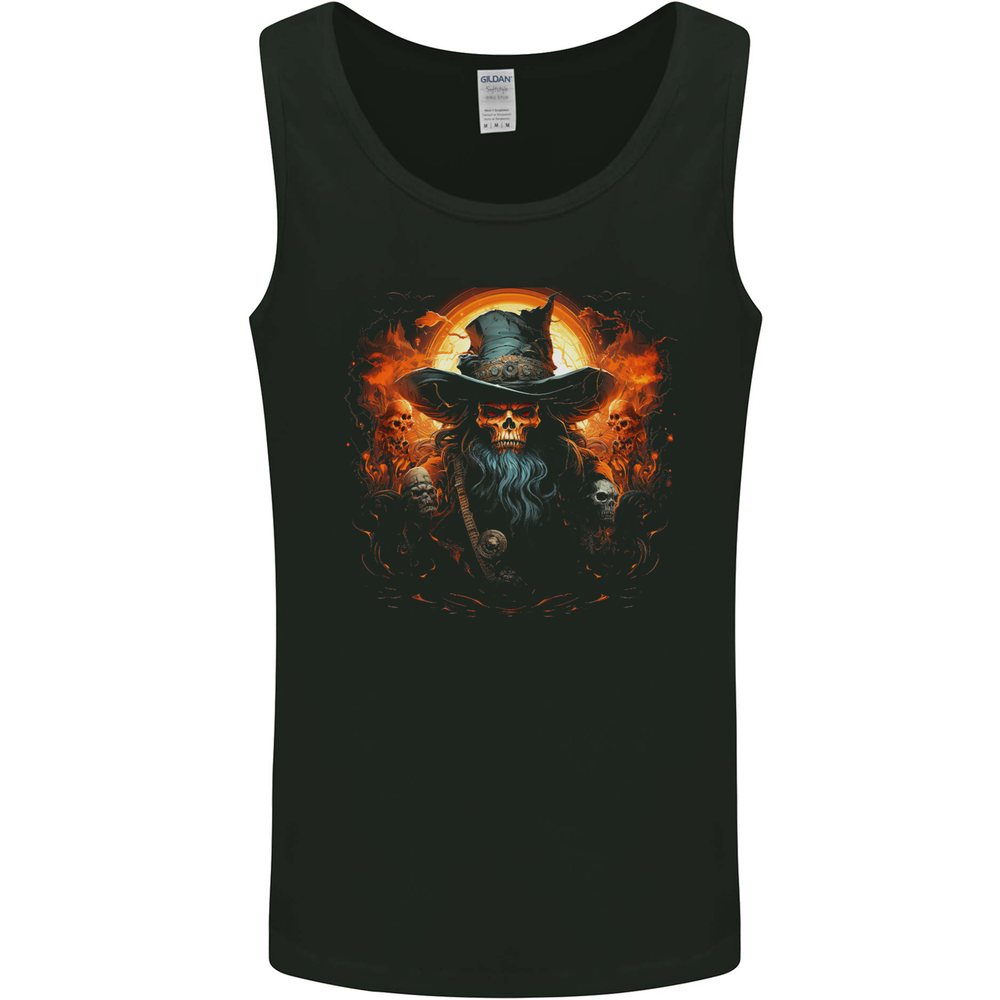 Pirate Skull 8 Mens Vest Tank Top