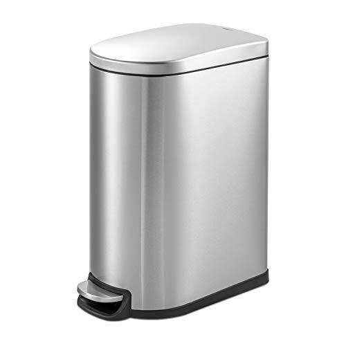 10.6Gal Heavy Duty Hands-Free Stainless Steel Office/Kitchen Step Trash Can, ...