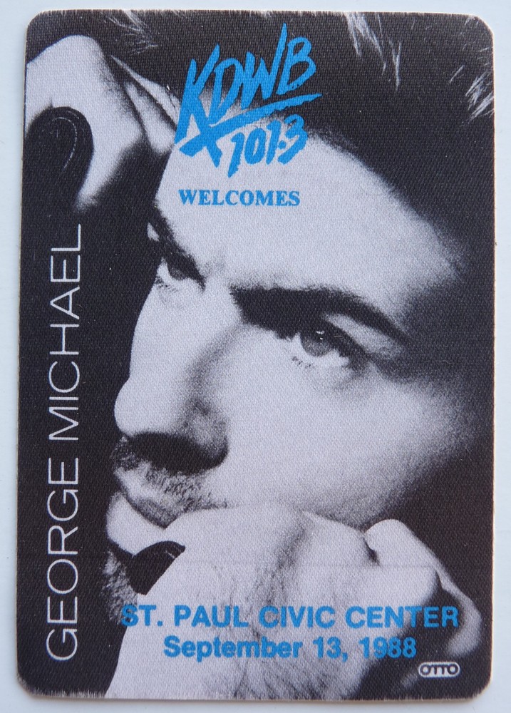 George Michael 9-13-88 1988 St Paul Concert Tour Backstage Pass D19