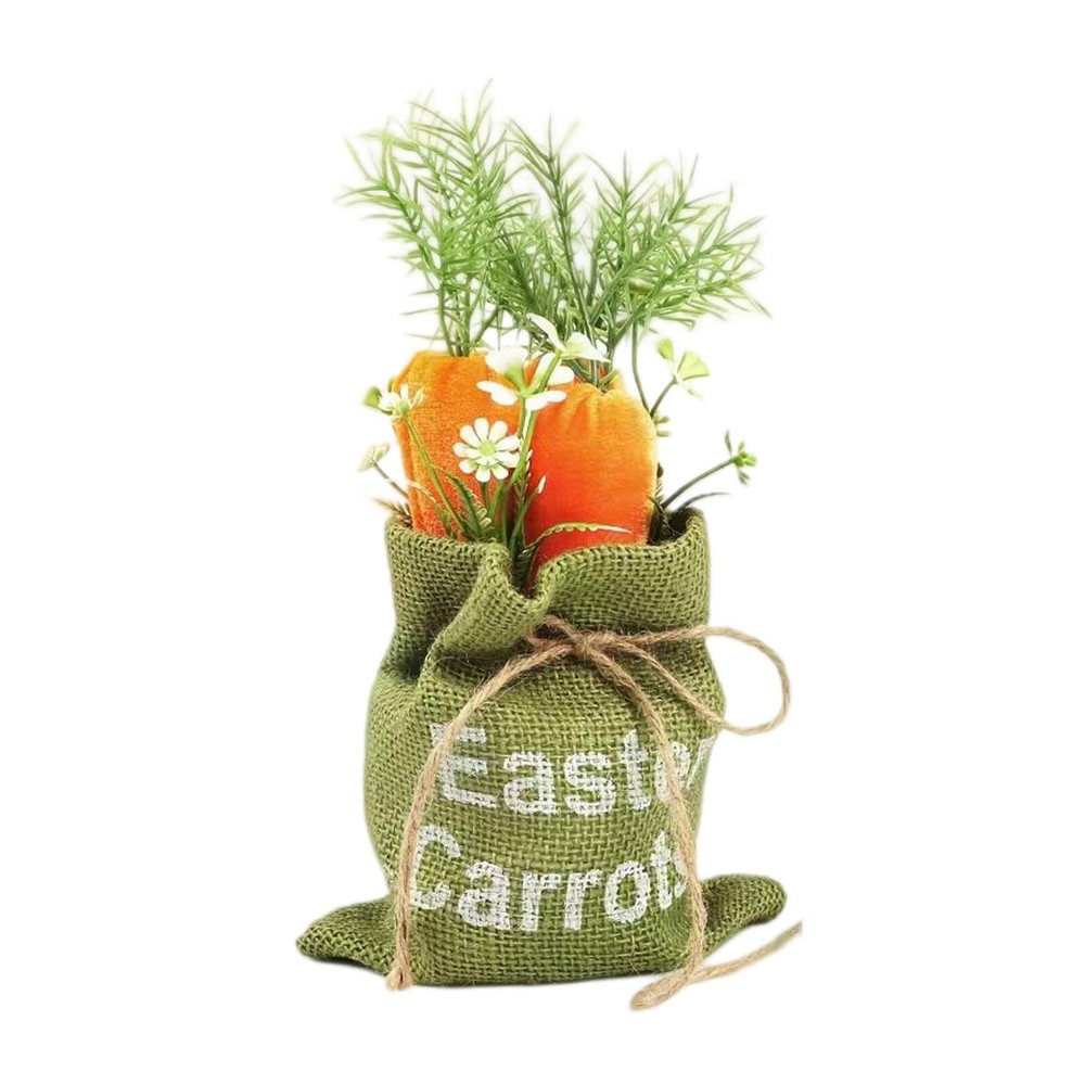 Easter Decoration Carrot Ornament Sack Plush toy Layered Tray Center Decoration