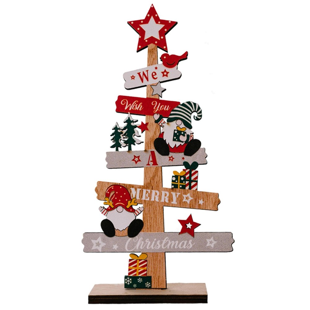 Desktop Christmas Tree Ornament Santa Claus Christmas Wooden Sign Decoration