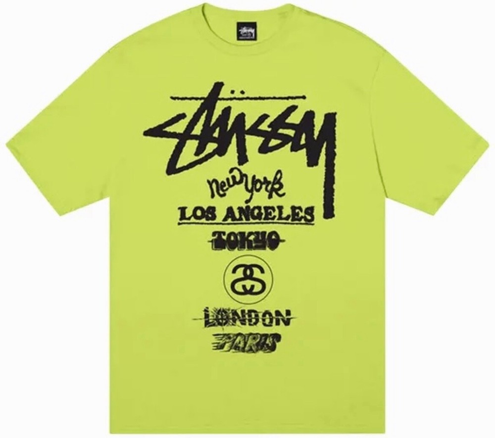 NEW Stussy Tour Tee In Key Lime For Men's Medium