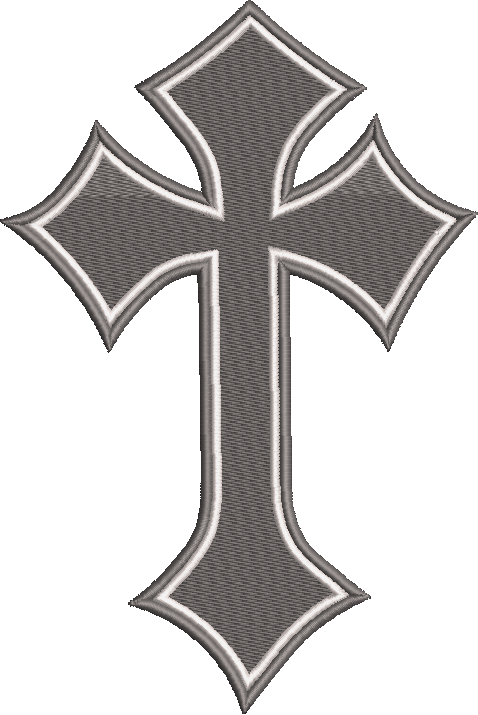 Cross Patches Iron On Cross Embroidery Patch DIY Decor Patche (H 8 Inch)