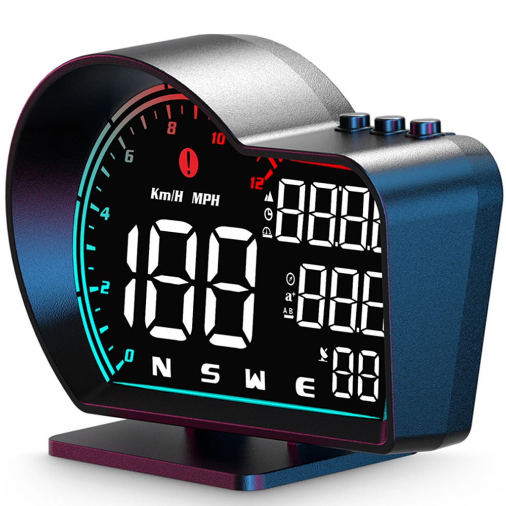 GPS Speedometer HUD with Overspeed & Fatigue Alert for Cars