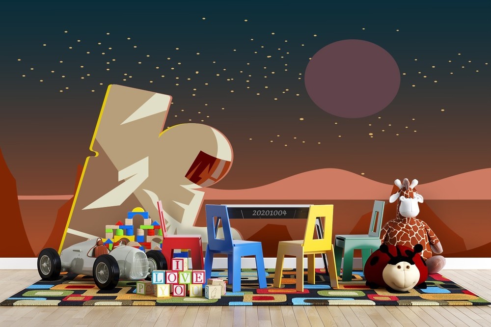3D Space Astronaut Illustration Wall Murals Wallpaper Murals Wall Sticker