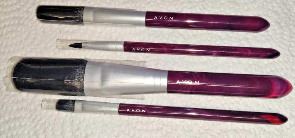 VINTAGE ~ AVON - Professional Makeup Brush Collection 4 Piece Set-NEW