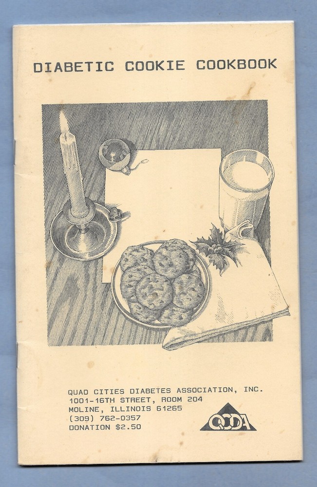 COOKBOOK DIABETIC COOKIE COOKBOOK QCDA MOLINE ILLINOIS 37 pgs 1970's