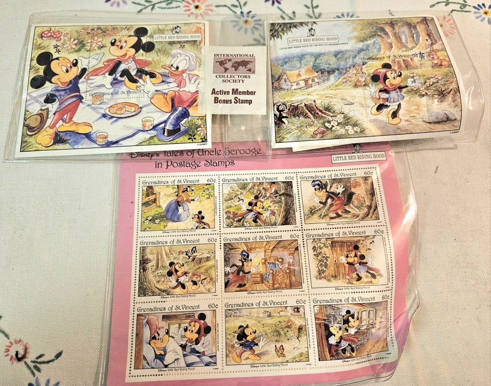 Vintage Disney Little Red Riding Hood Stamps - International Collectors Society