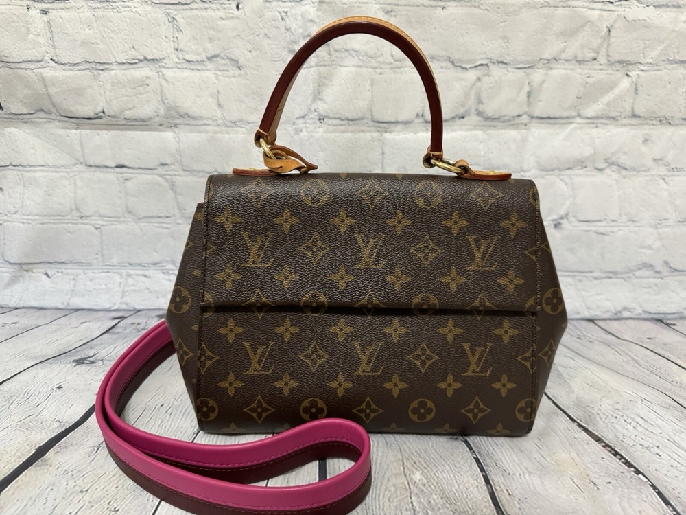 Louis Vuitton Cluny BB Leather Crossbody Bag in Monogram  
