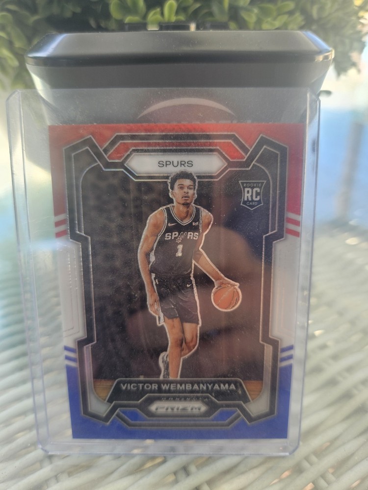 2023-24 Panini Prizm Victor Wembanyama Rookie Red White & Blue Prizm #136 RC