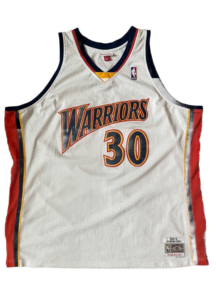 Mitchell & Ness Authentic Steph Curry Golden  State Warriors NBA Jersey White 3X