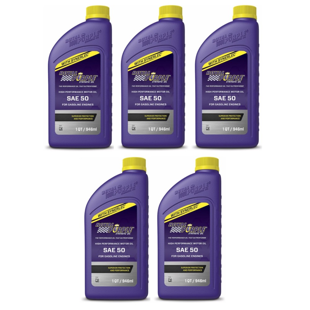 Royal Purple SAE 50 Straight Grade Motor Oil 1 Qt Bottle 5-Pack