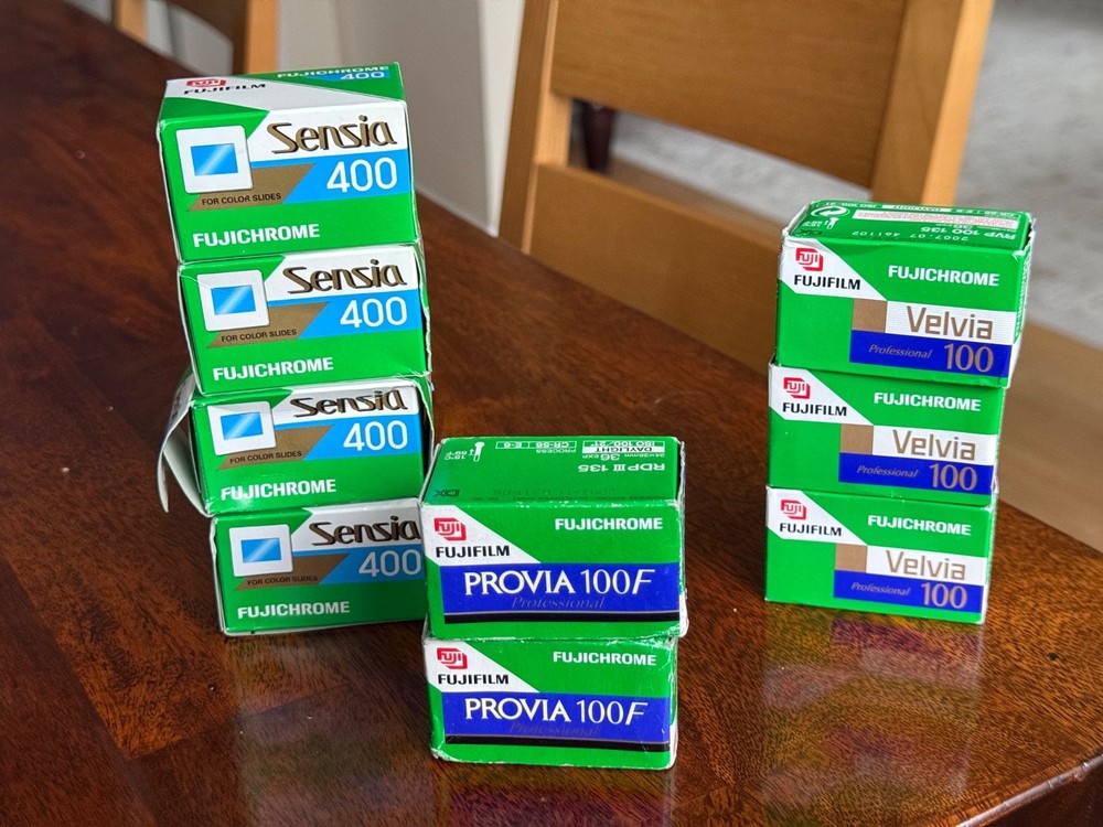 10 Rolls - Fujifilm 35mm Film Frozen Master Lot (Sensia 400, Provia, Velvia)