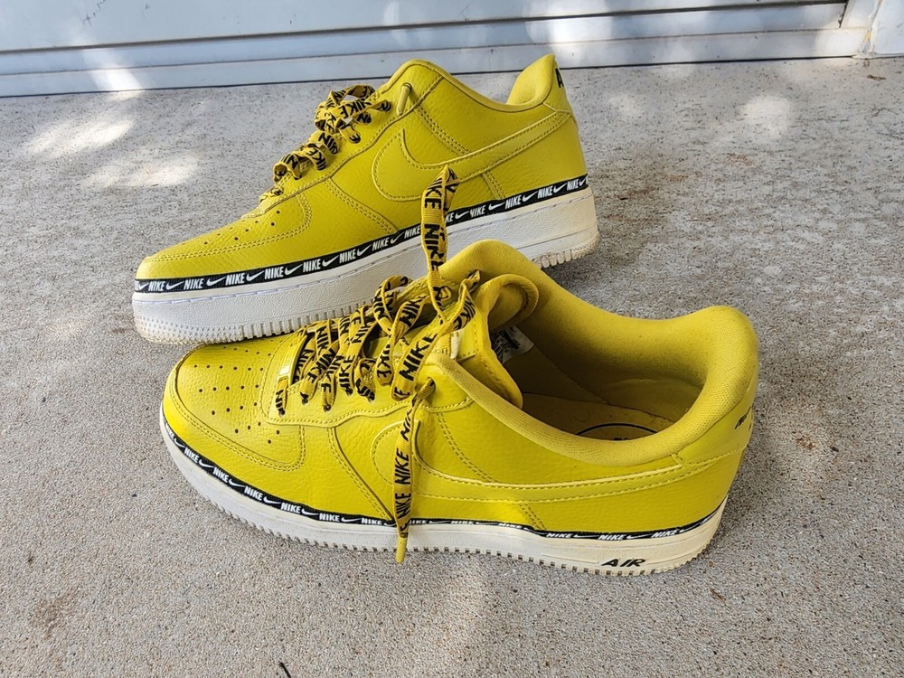 Size 10 - Nike Air Force 1 SE Premium Low Overbranding Bright Citron W