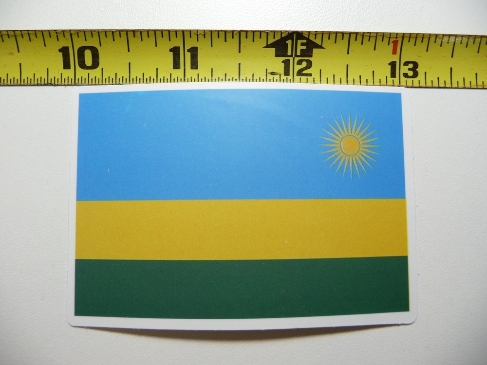 Rwanda flag decal sticker for national pride and government support