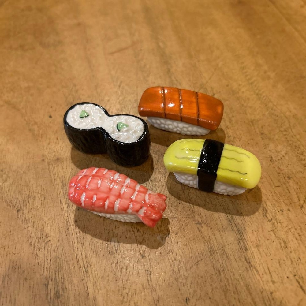 Ceramic Sushi Chopstick Rests 4pcs Cute Tableware Unused