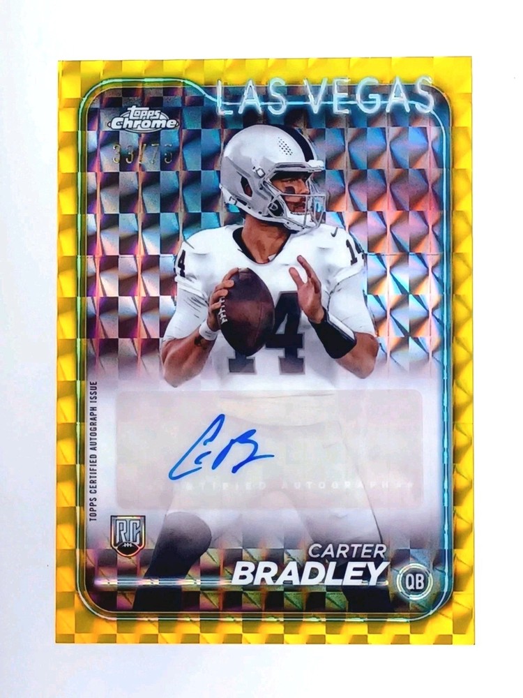 Rookie Auto Rc 2024 Prizm Topps Chrome Gold Case Hit Ssp Carter Bradley 1