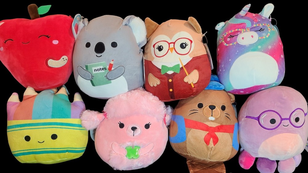 Squishmallows Back To School Squad 8 Inch Full Set of 8 Plush with Tags-image