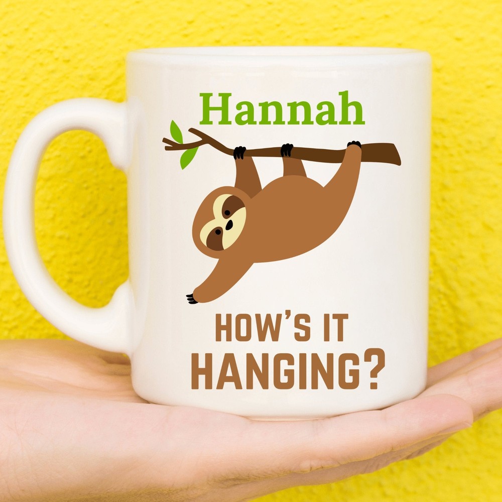 Sloth Mug Sloth Gift Personalised Mugs Custom Mug Personalised Gift Personalised