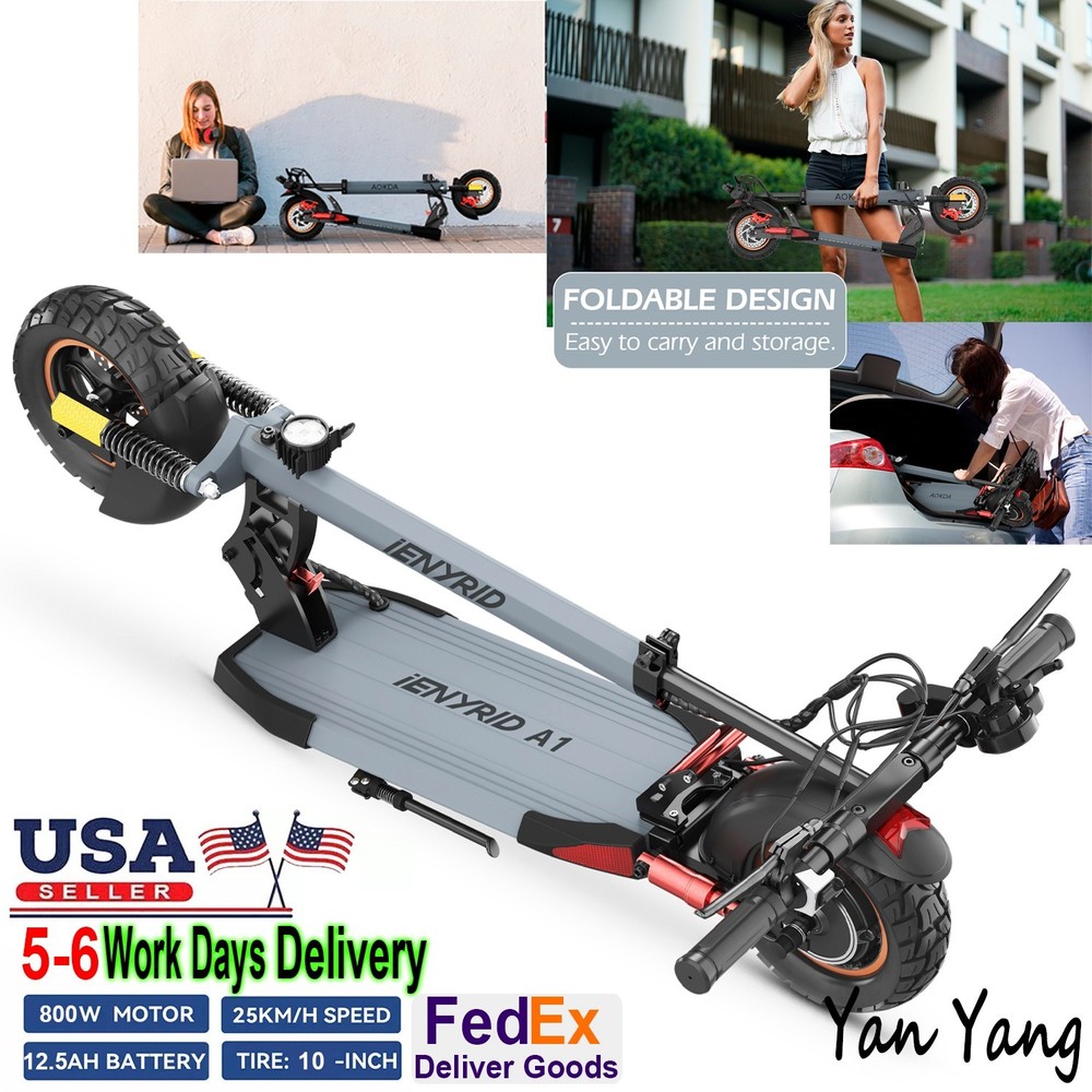 800W iENYRID Folding Electric Scooter 28 MPH Speed 10in Wheels Commuter E-Scooter