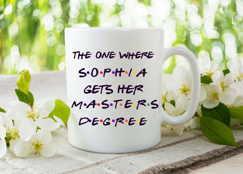 Masters Degree Gift Funny Masters Graduation Gift Personalized The One Where